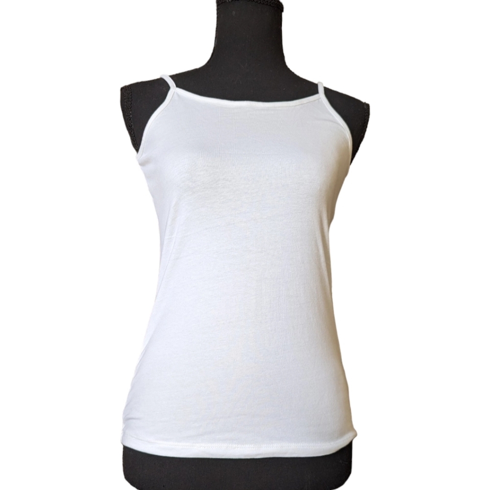 New Girls White Cami Tank Sz Large